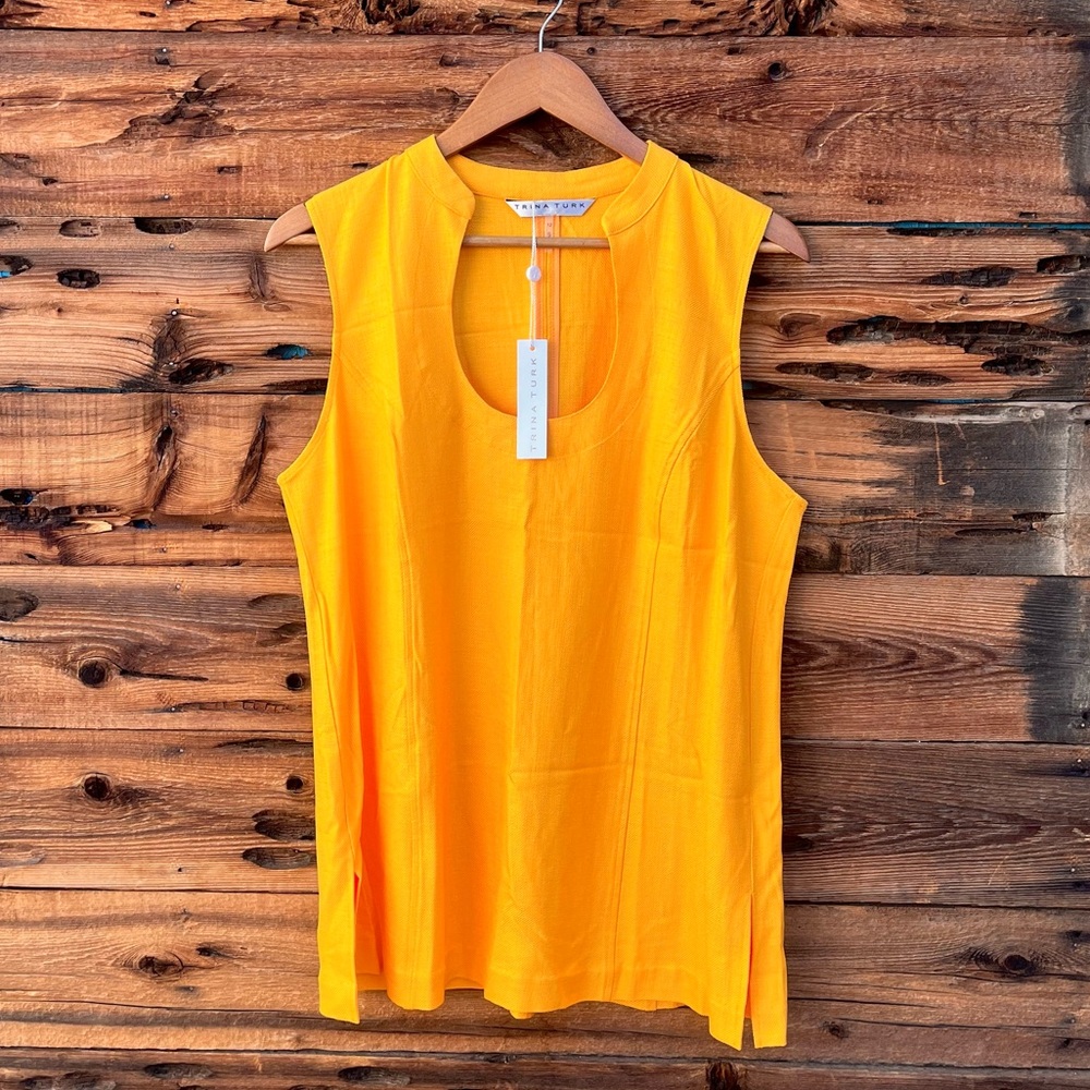 TRINA TURK | NWT Vibrant Yellow Tank Top Blouse 12